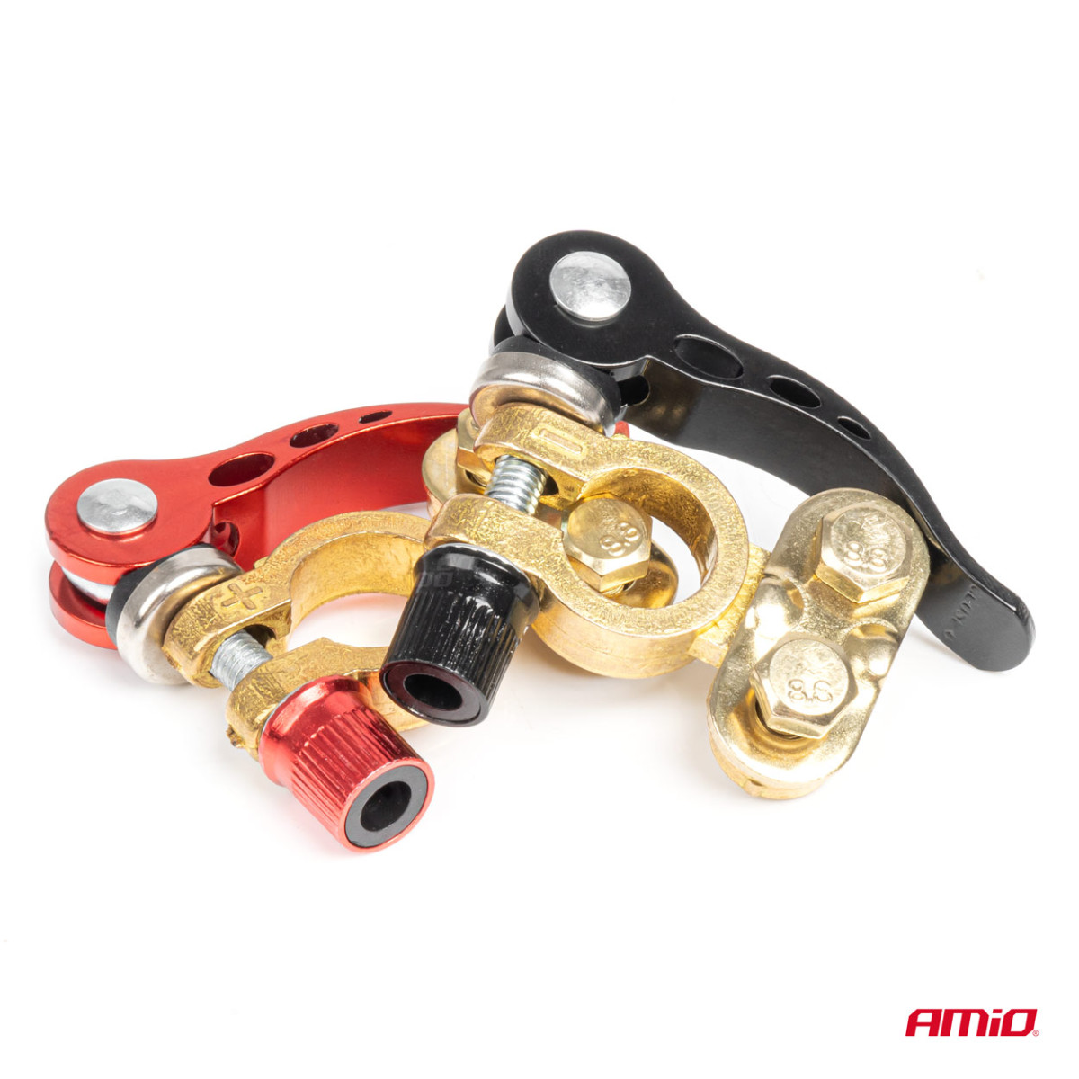 Universelle Batterieklemmen mit Schnellverschlussschlüssel, Kupfer AMiO-04059