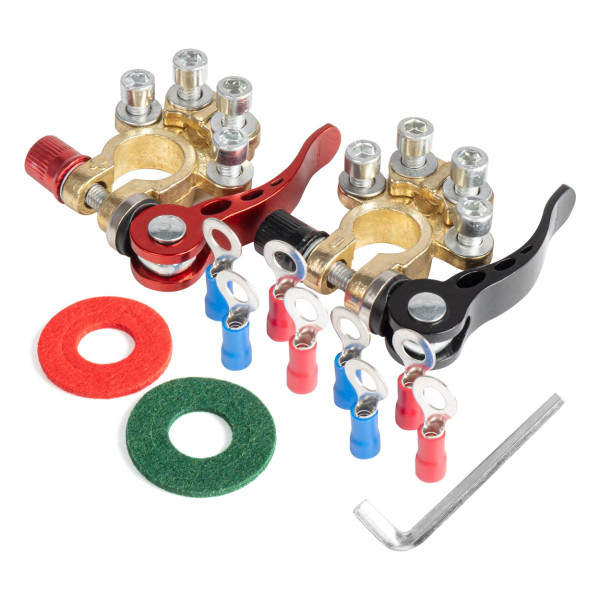 Universelle Batterieklemmen mit 4 Anschlüssen, Kupfer AMiO-04058