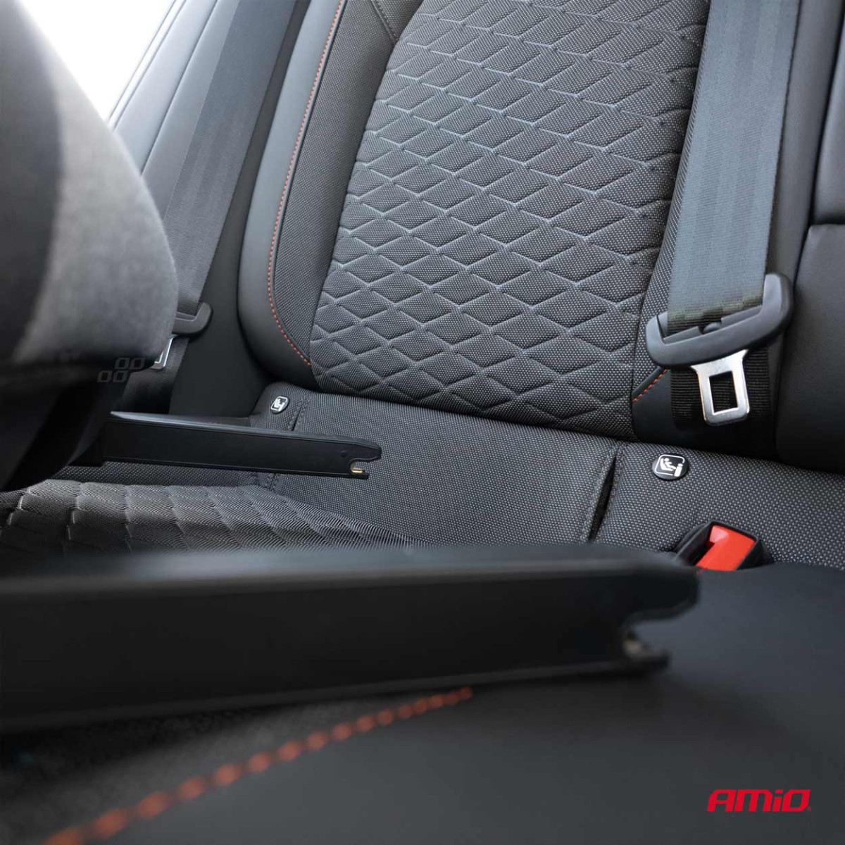 Kindersitzerhöhung für Kinder 125–150 cm ISOFIX ECE R129 I-Size, AMIO-04660