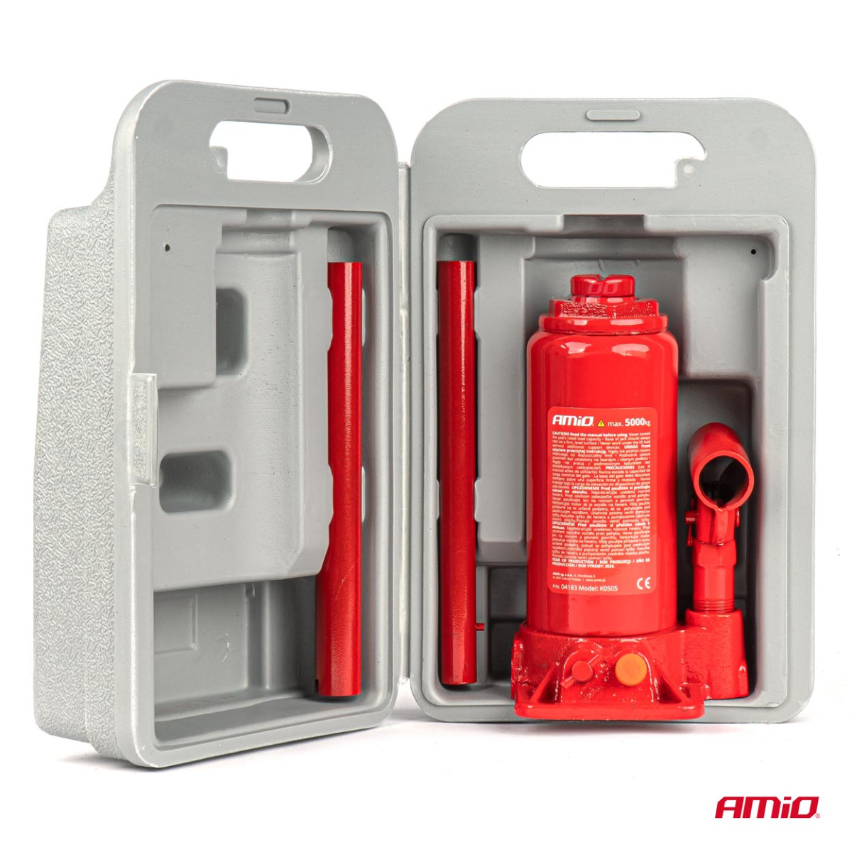 Hydraulische Säulenhebebühne 5 t, PVC-Box AMIO-04183