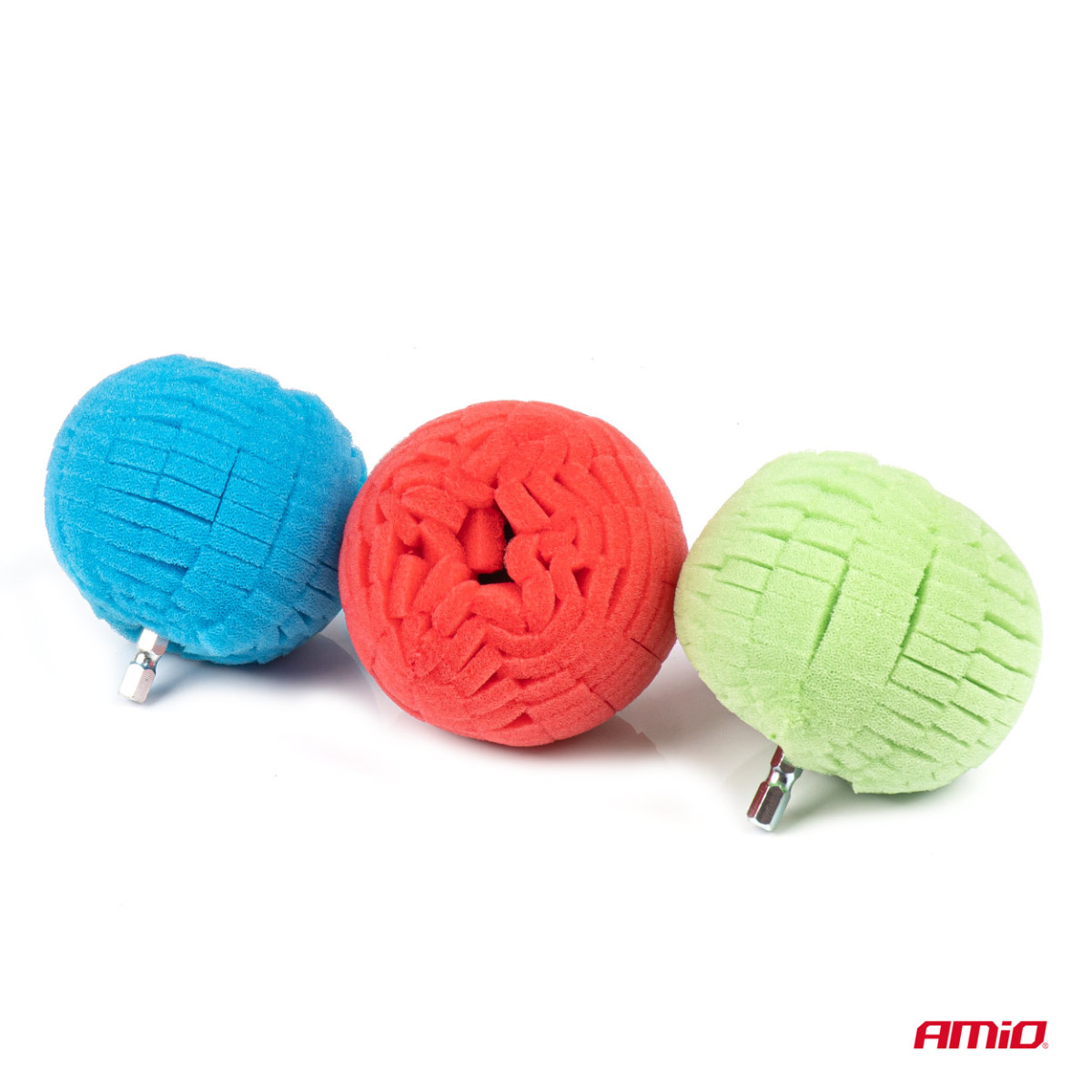 Felgenpolierschwämme (rund) – Set, 80 mm AMIO-03702