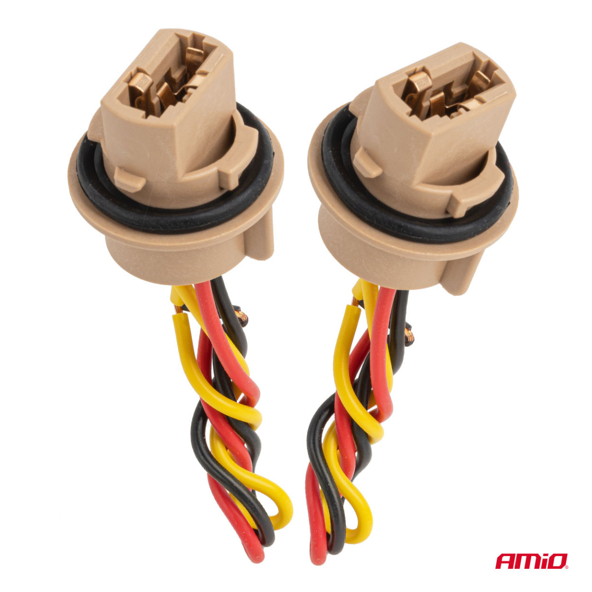 T20 LED-Lampenfassung 12V W21/5W, WY21/5W, W3x16q, 7443, 2 Stück. AMIO-04834