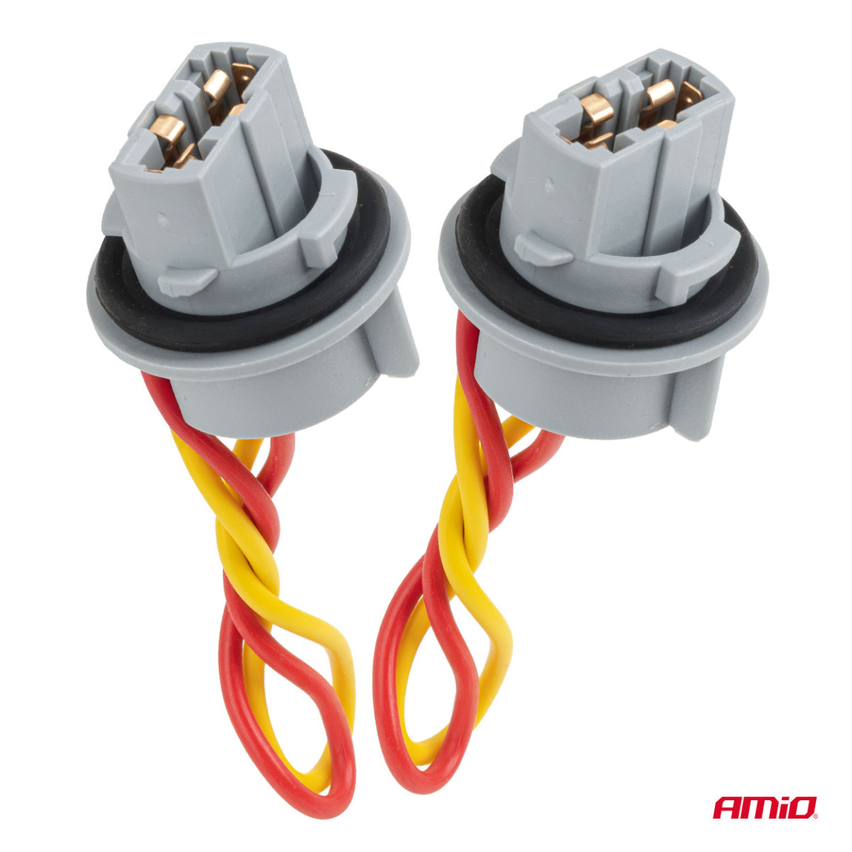 T20 LED-Lampenfassung 12V W21W, WY21W, W3x16d, 7440, 2 Stück. AMIO-04833