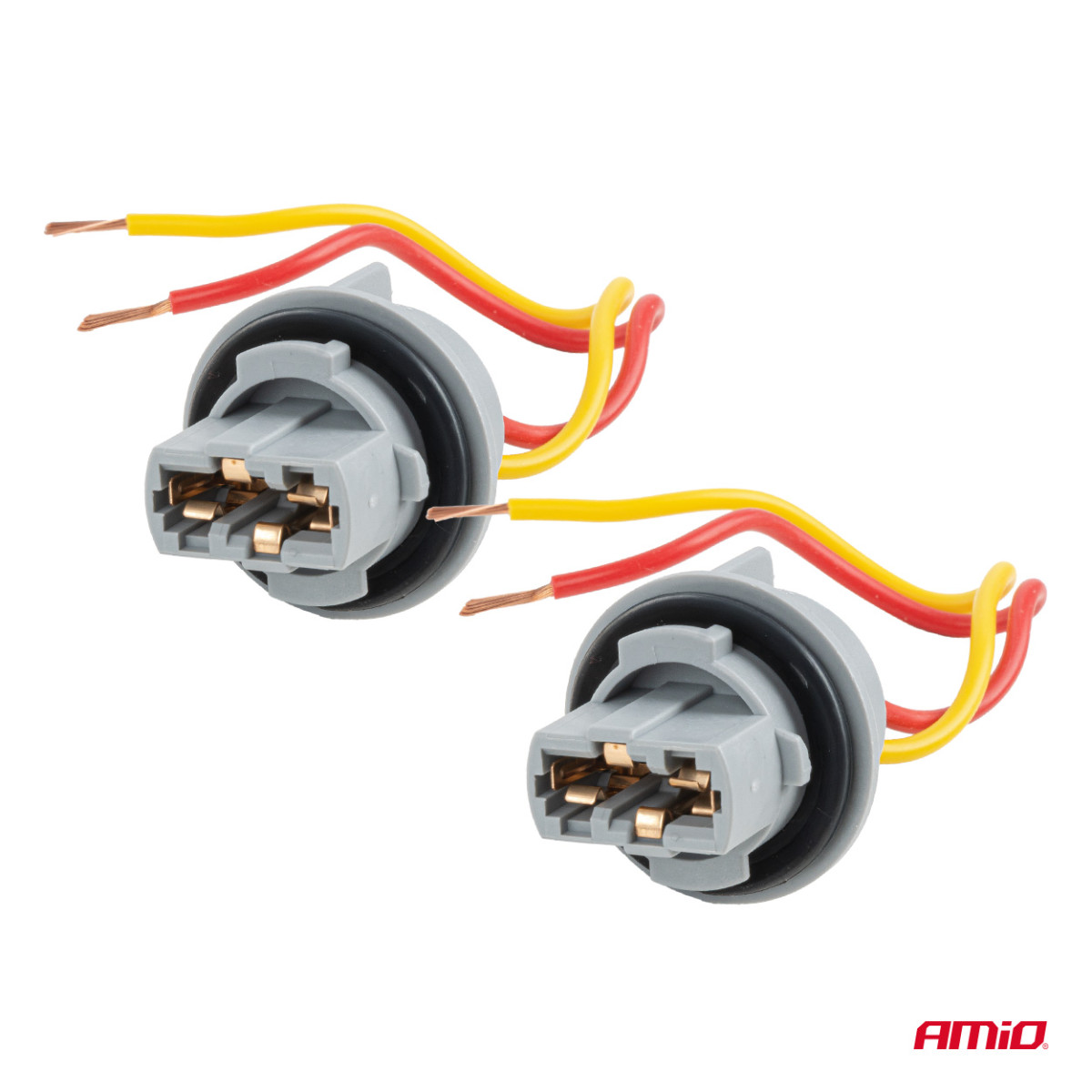 T20 LED-Lampenfassung 12V W21W, WY21W, W3x16d, 7440, 2 Stück. AMIO-04833