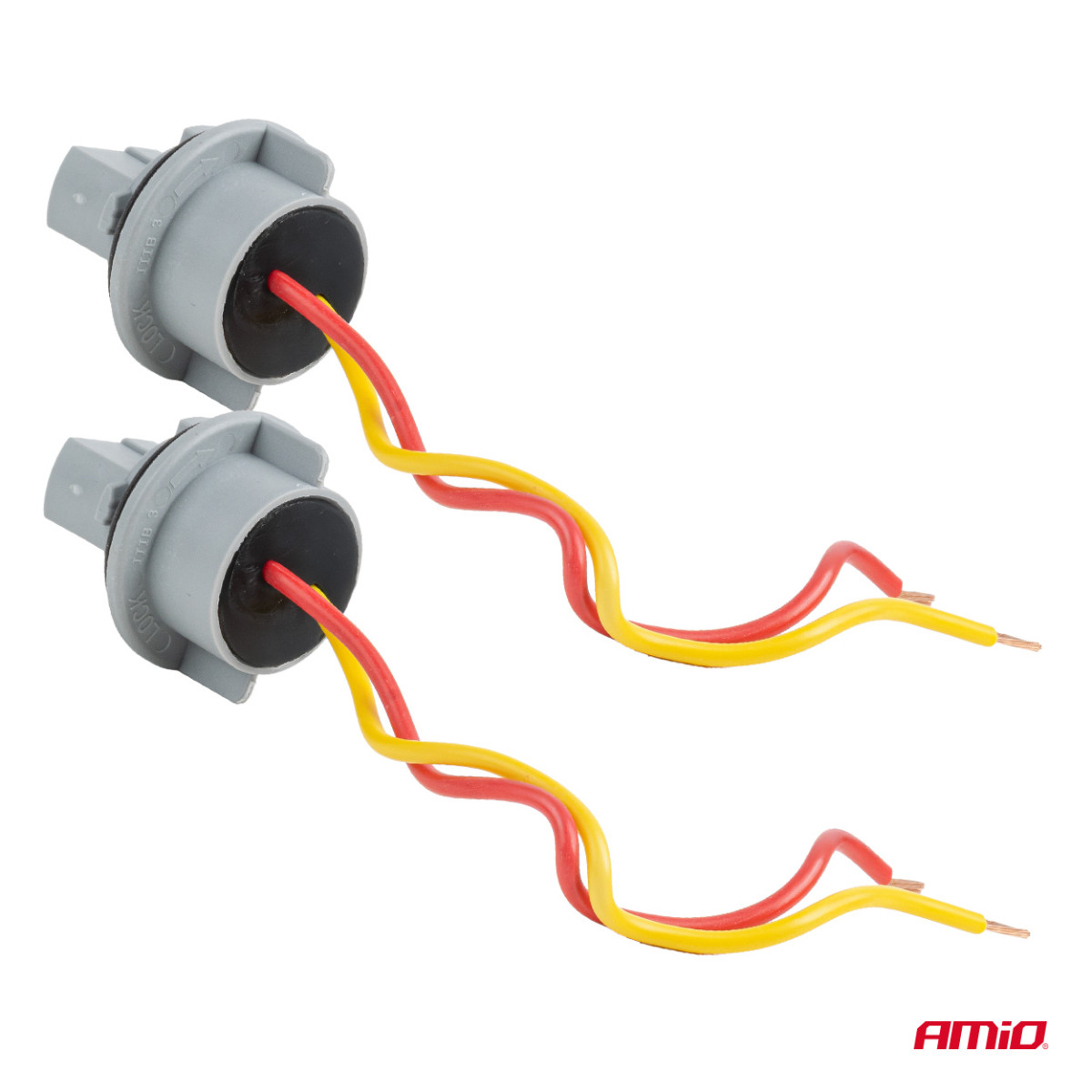 T20 LED-Lampenfassung 12V W21W, WY21W, W3x16d, 7440, 2 Stück. AMIO-04833