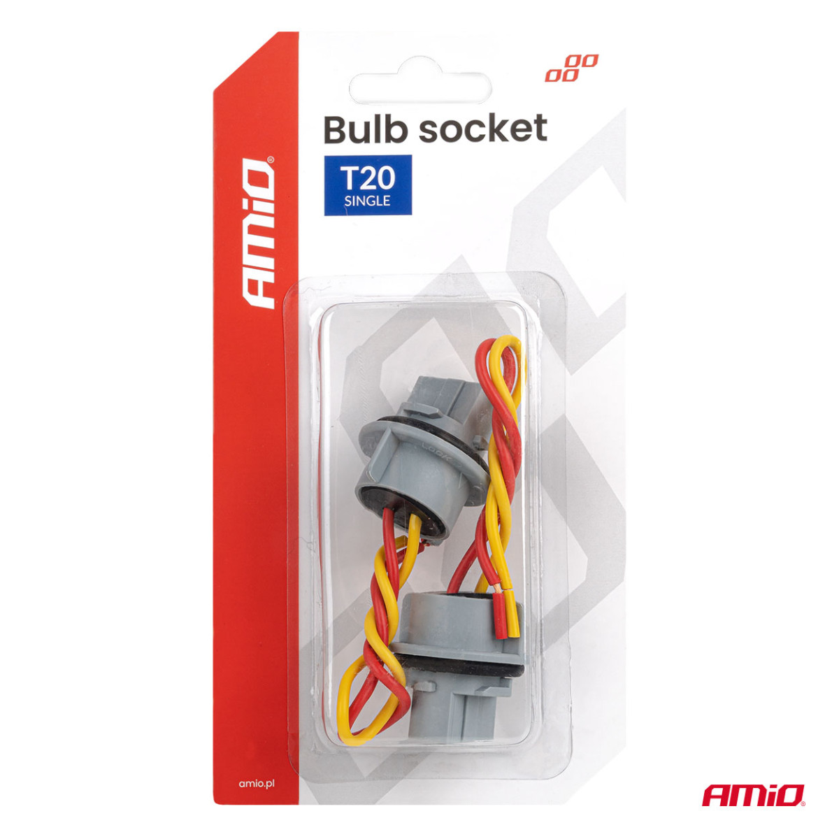 T20 LED-Lampenfassung 12V W21W, WY21W, W3x16d, 7440, 2 Stück. AMIO-04833