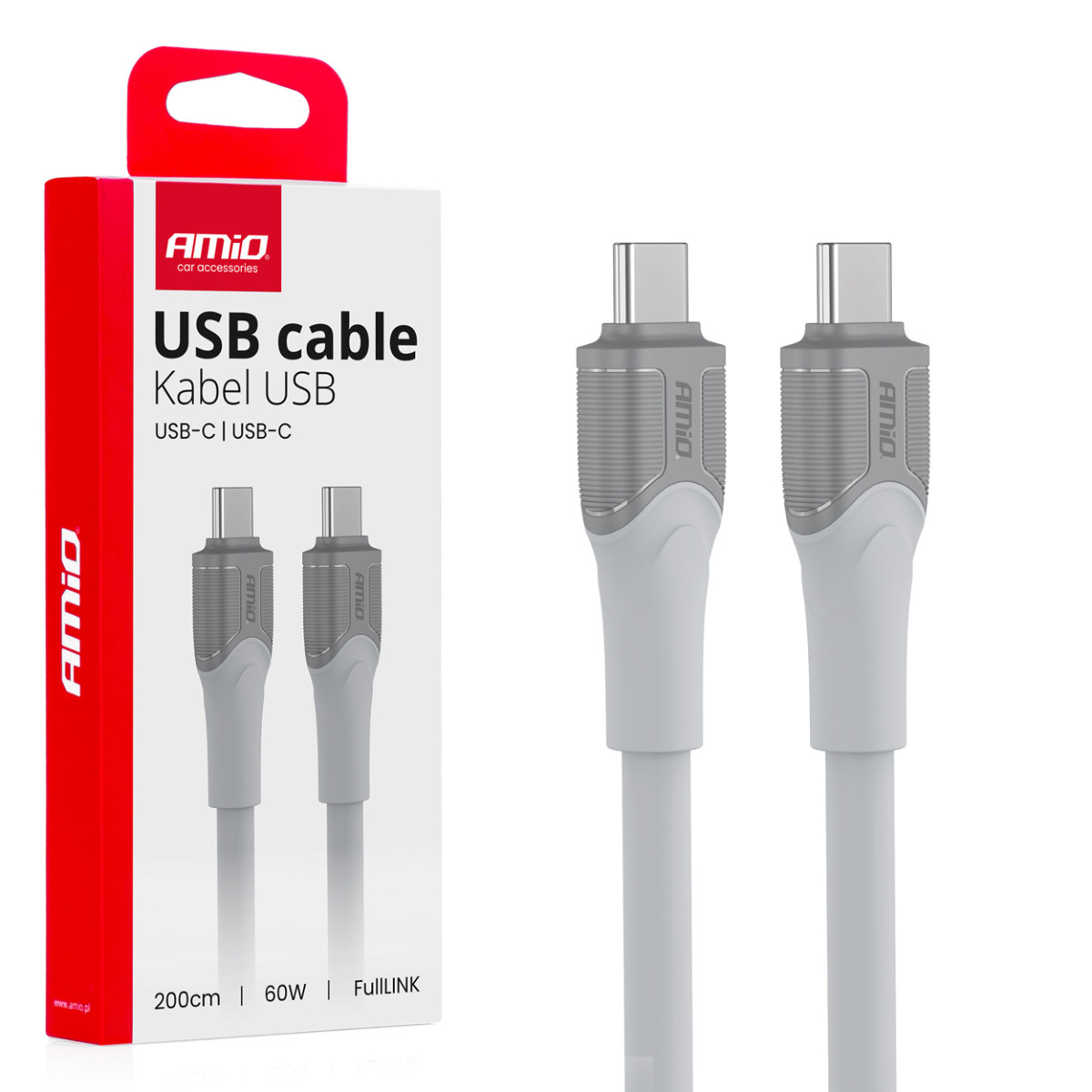 USB-C-zu-USB-C-Kabel 2 m 60 W FullLINK X111 AMIO-04292