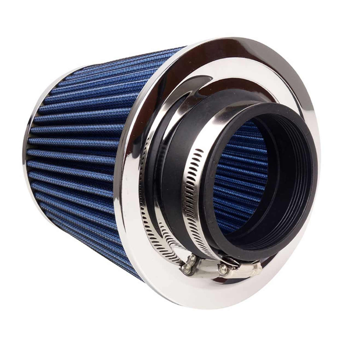 Konischer Luftfilter für Autos, universell, blau, mit 3 Adaptern, AMIO-02458