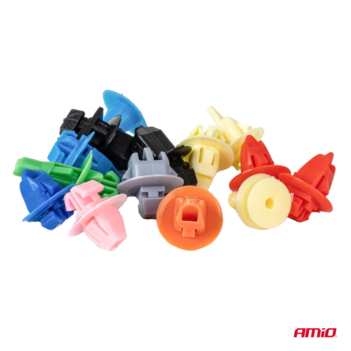 Kfz-Befestigungsstifte und -clips mit Ausziehern, 420+15 Stück. AMIO-04744