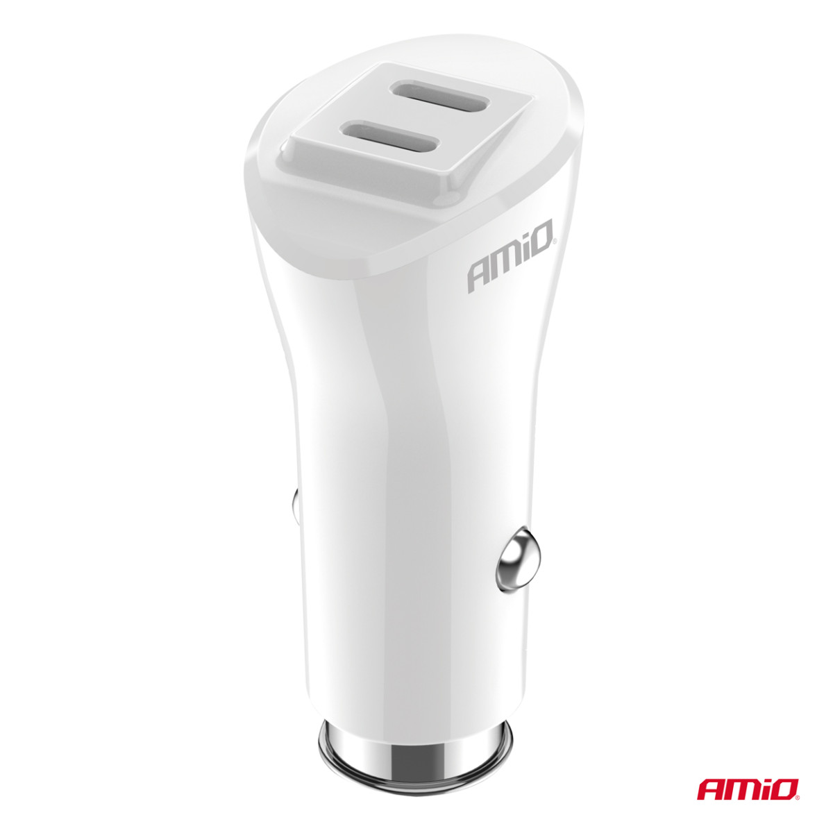 Kfz-Ladegerät 2xUSB-C 40W 12/24V AMiO-03884