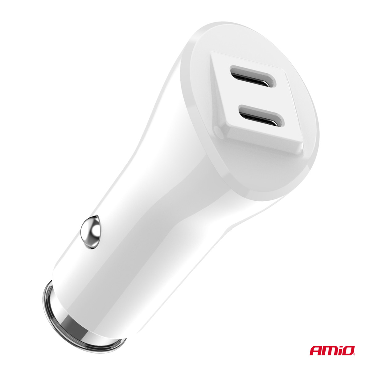 Kfz-Ladegerät 2xUSB-C 40W 12/24V AMiO-03884