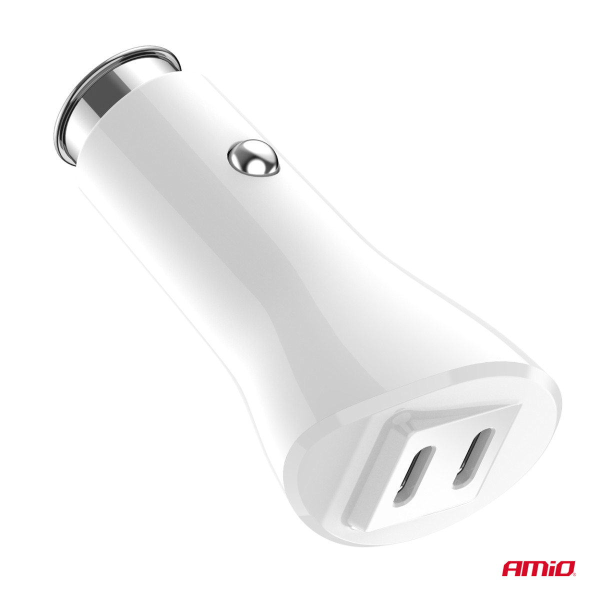 Kfz-Ladegerät 2xUSB-C 40W 12/24V AMiO-03884