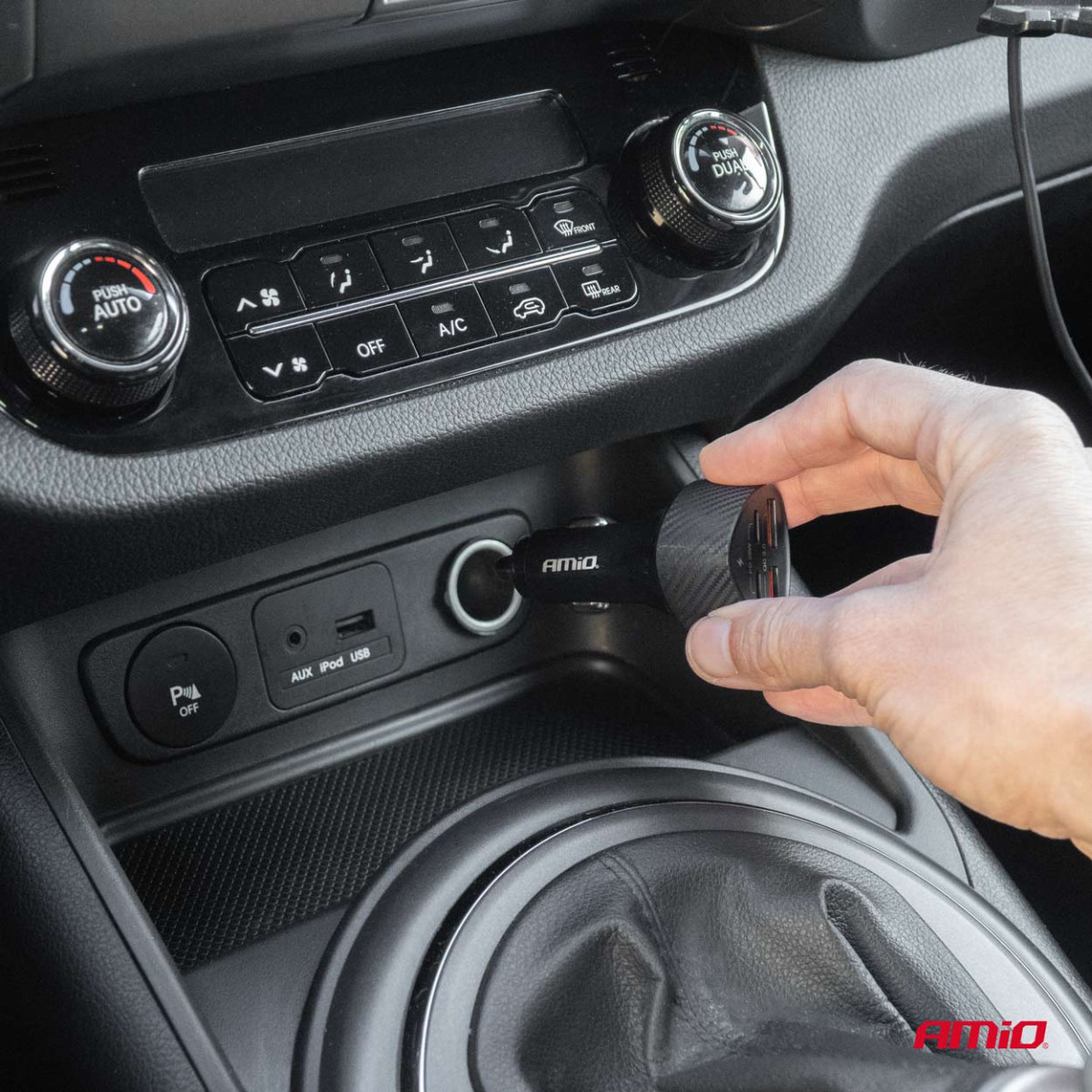 Kfz-Ladegerät 50W 2xUSB-A + 2xUSB-C AMIO-04284