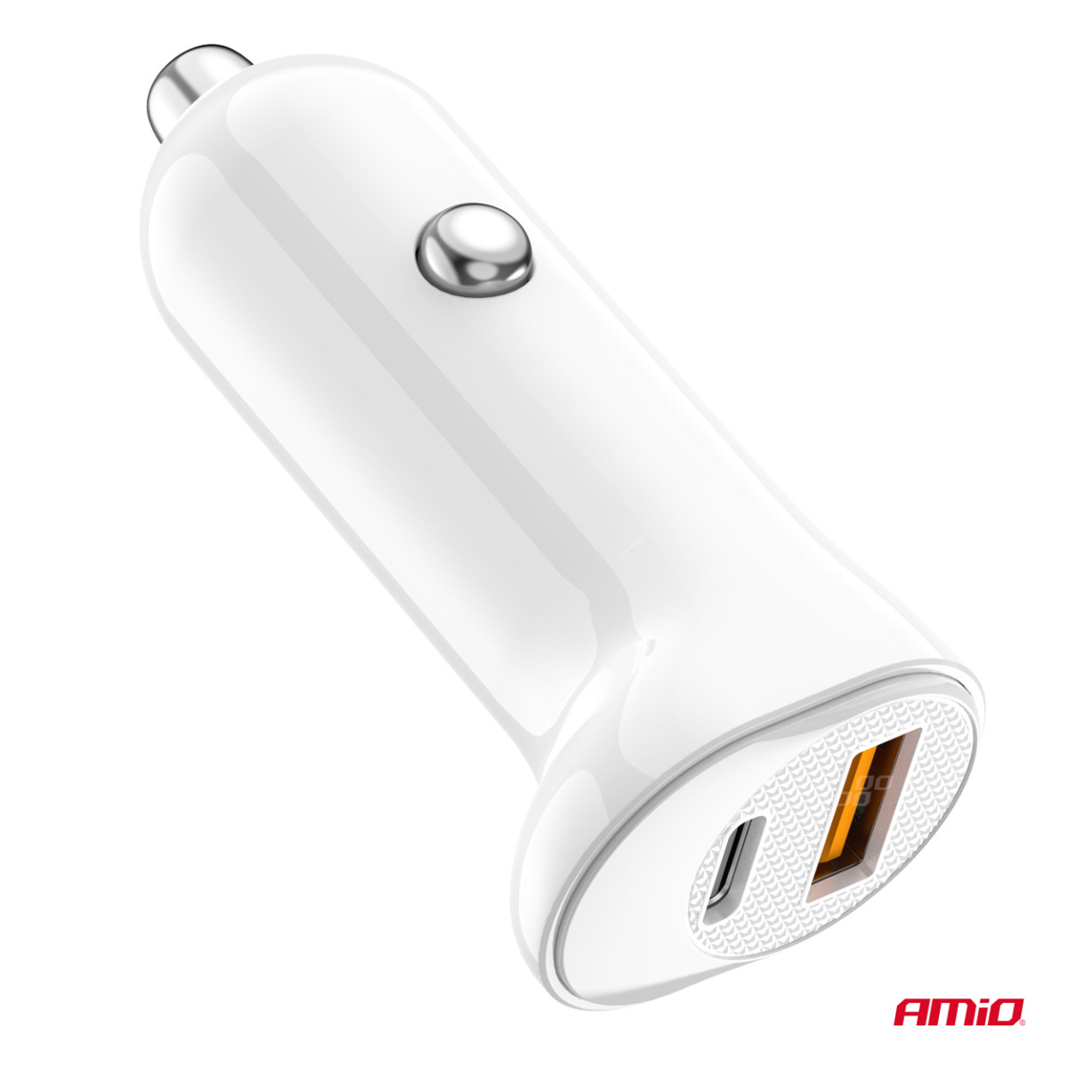 Kfz-Ladegerät USB-A+ USB-C 20W 12/24V AMiO-03875