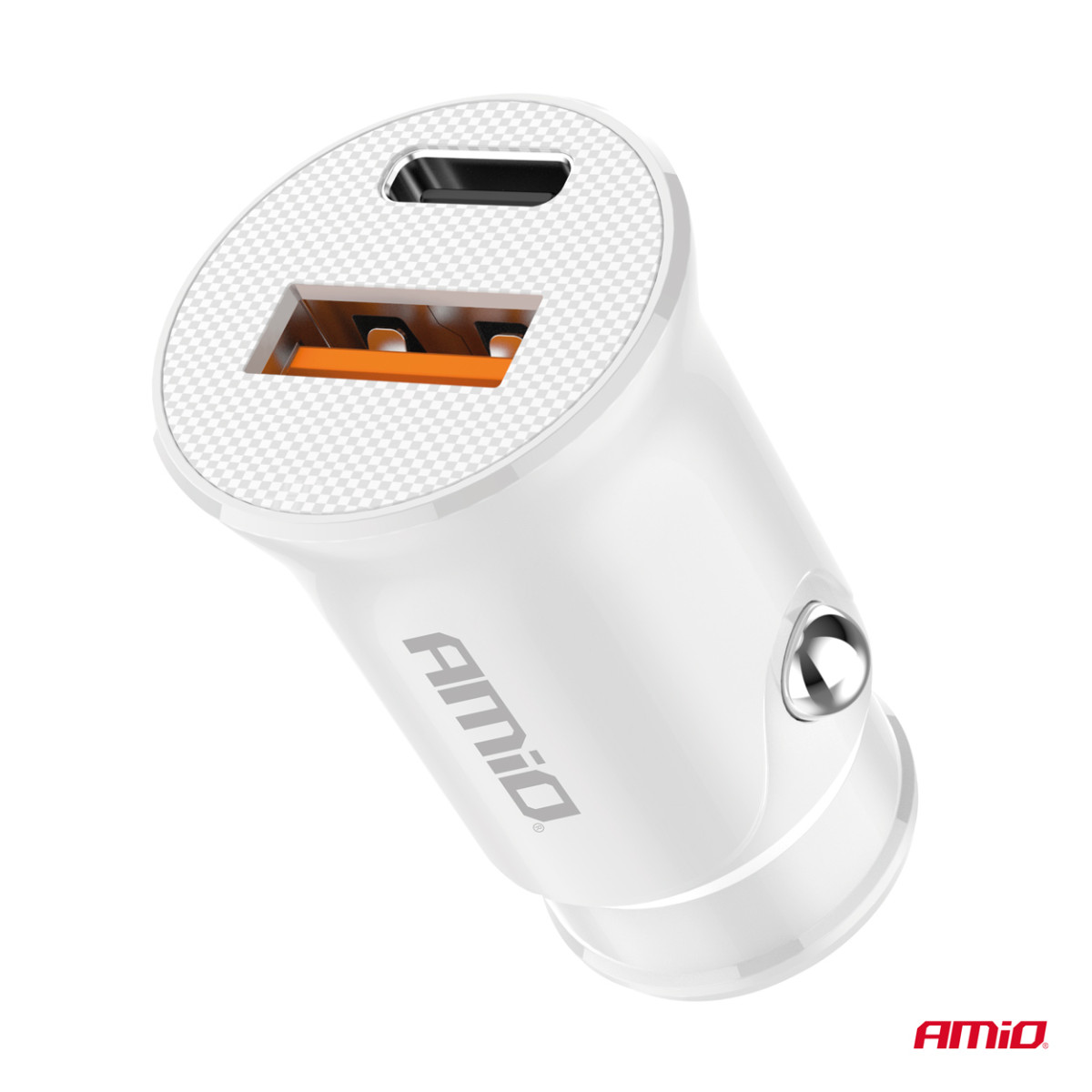 Kfz-Ladegerät USB-A + USB-C 20W 12/24V AMiO-03877