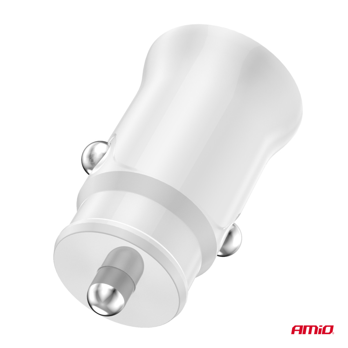 Kfz-Ladegerät USB-A + USB-C 20W 12/24V AMiO-03877