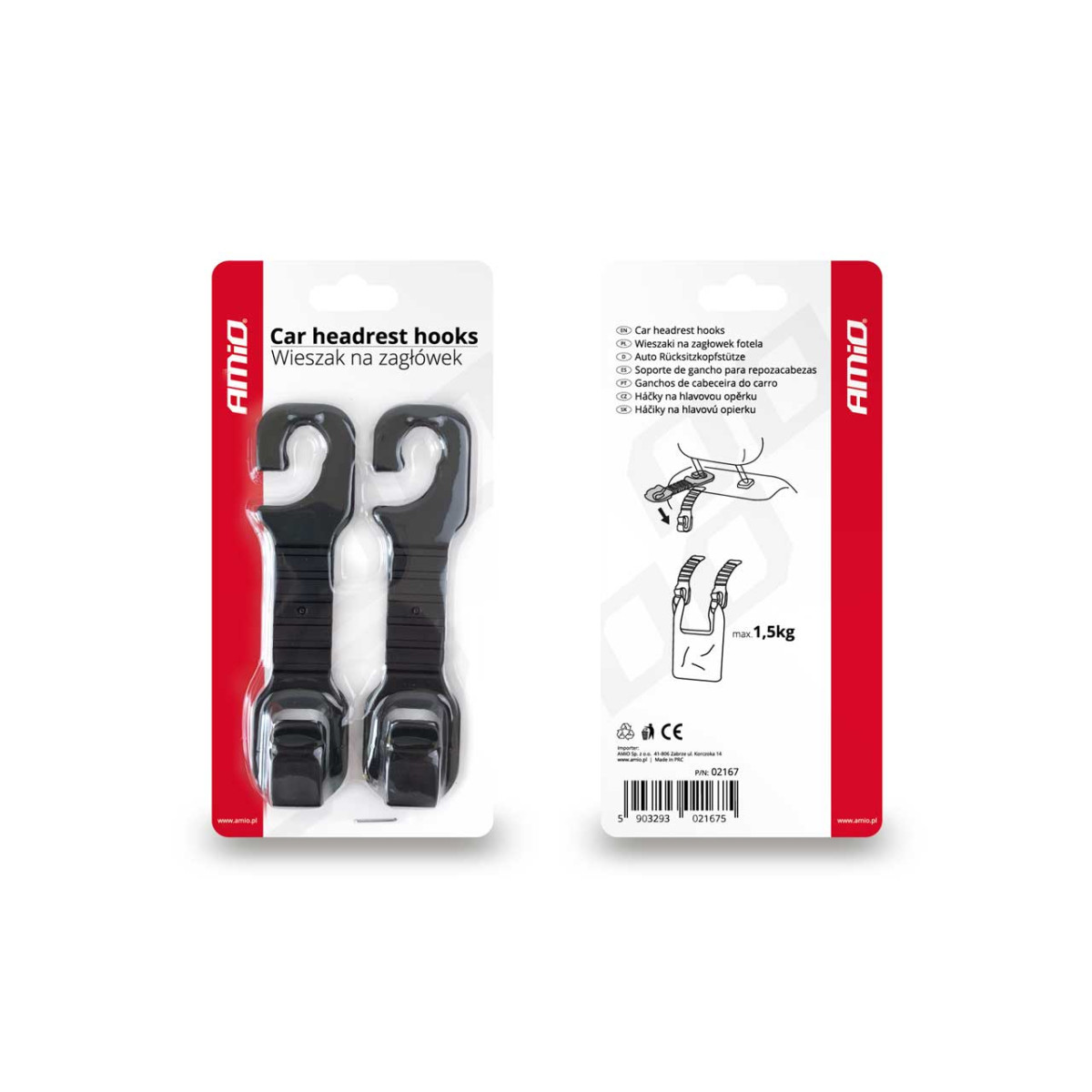 Auto-Kopfstützenhaken AMIO-02167
