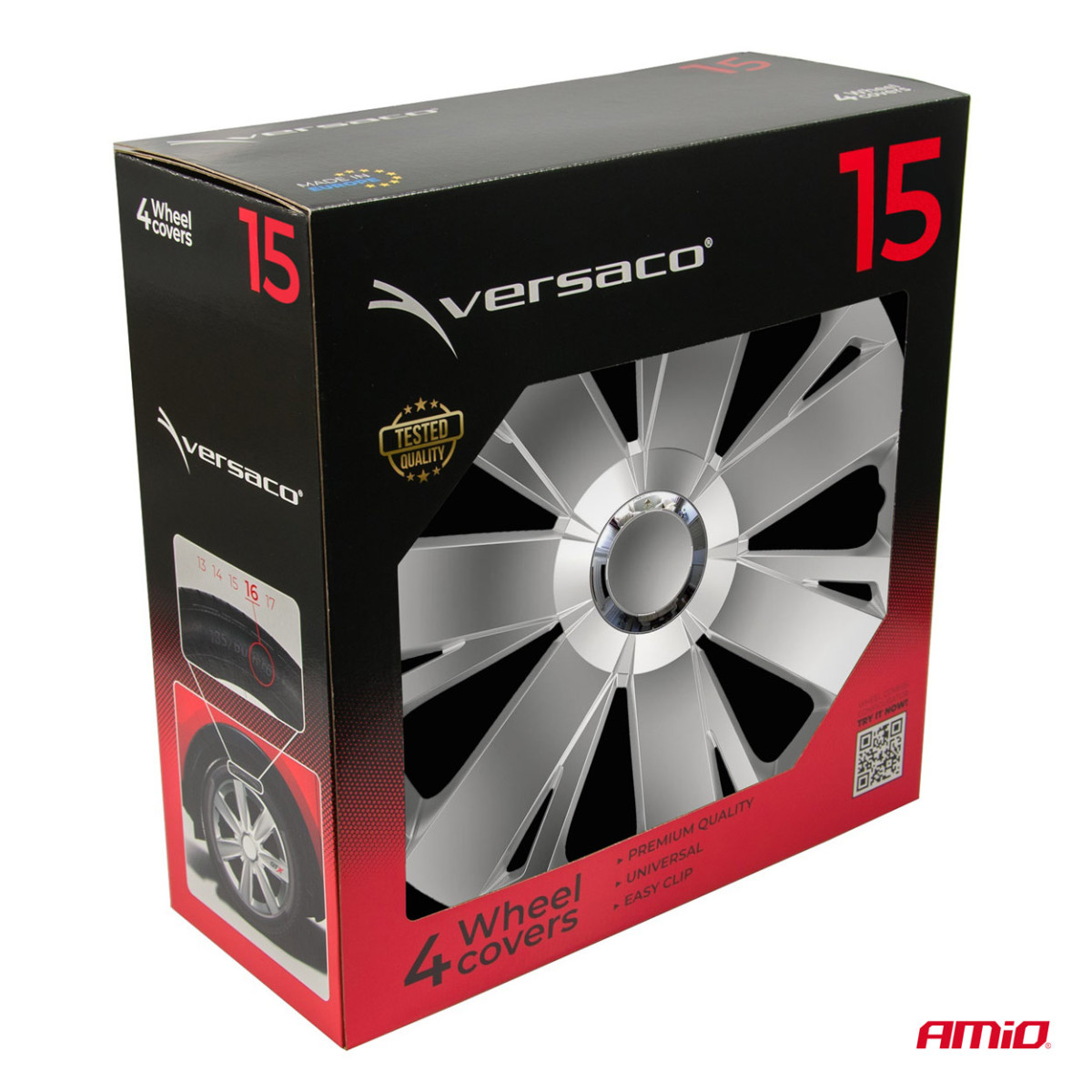 Radkappen, 4 Stück, Energy, silber, 15 Zoll