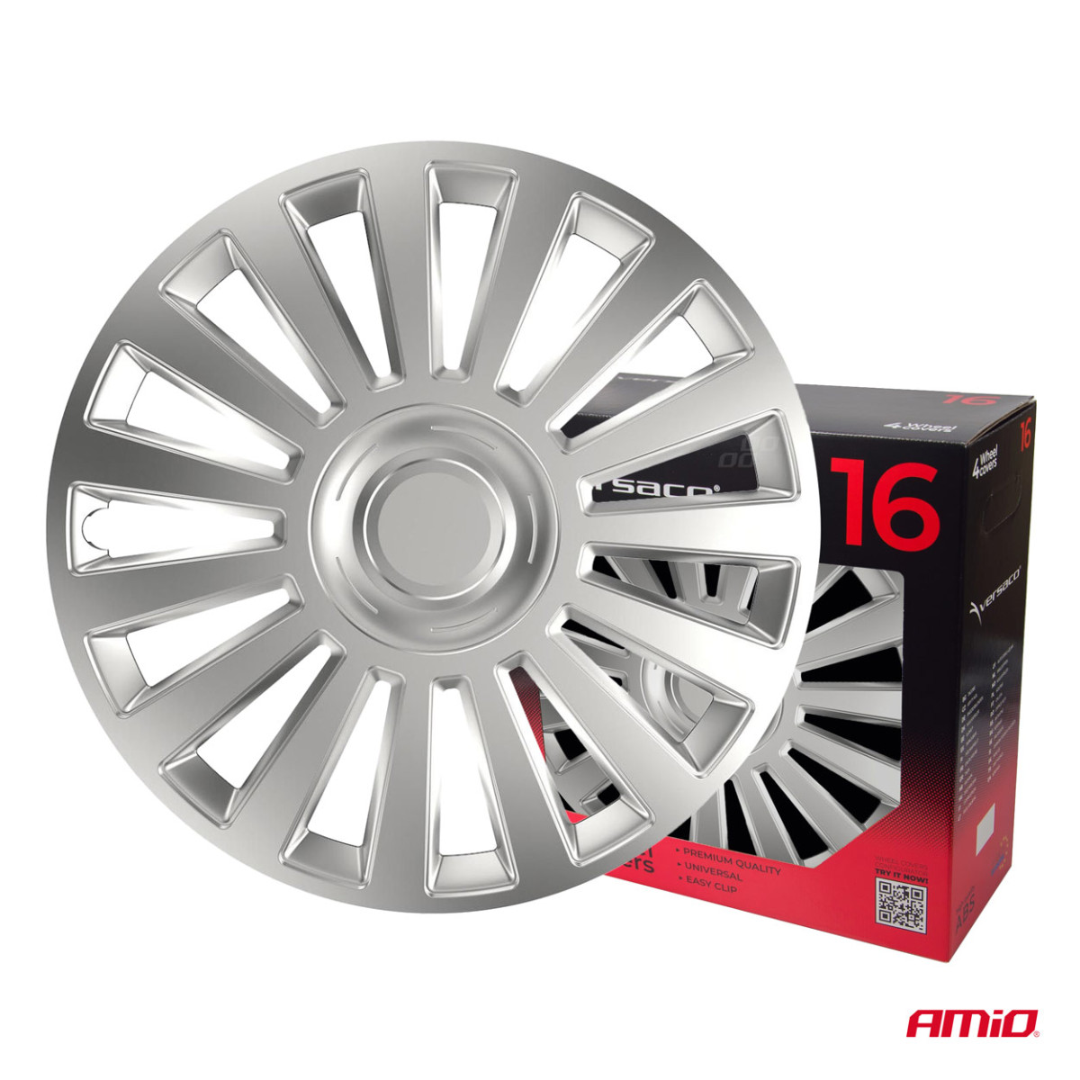 Radkappen, 4-teilig, Luxus, silber, 16 Zoll