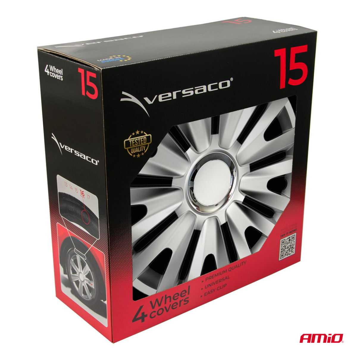 Radkappen, 4 Stück, Royal, Silber, 15 Zoll