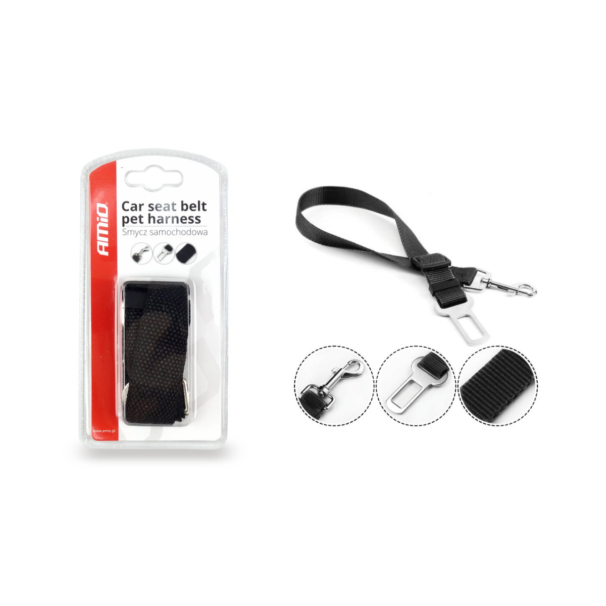 Autosicherheitsgurt für Haustiere, 45-70 cm AMIO-02232