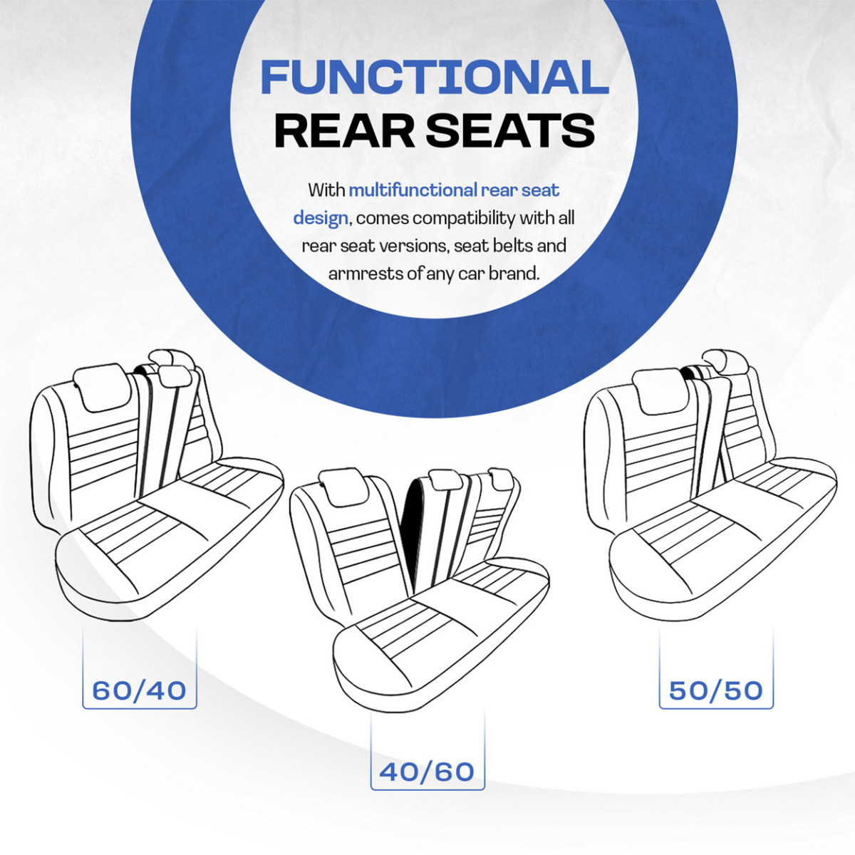 Autositzbezüge-Set OTOM, GTI - schwarz / blau
