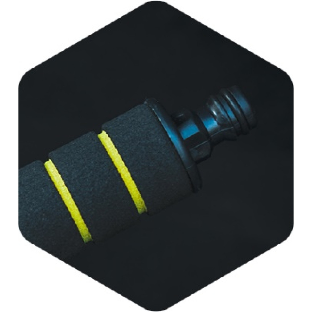 Autowaschbürste „Nice Touch“ Premium mit Wassersprühdüse, weichen, gelben Borsten, 54 cm