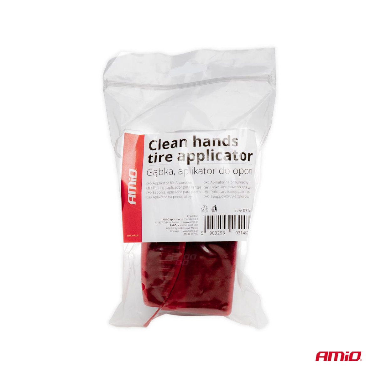 Reifenschwärzungsapplikator mit weichem Schwamm AMIO-03146