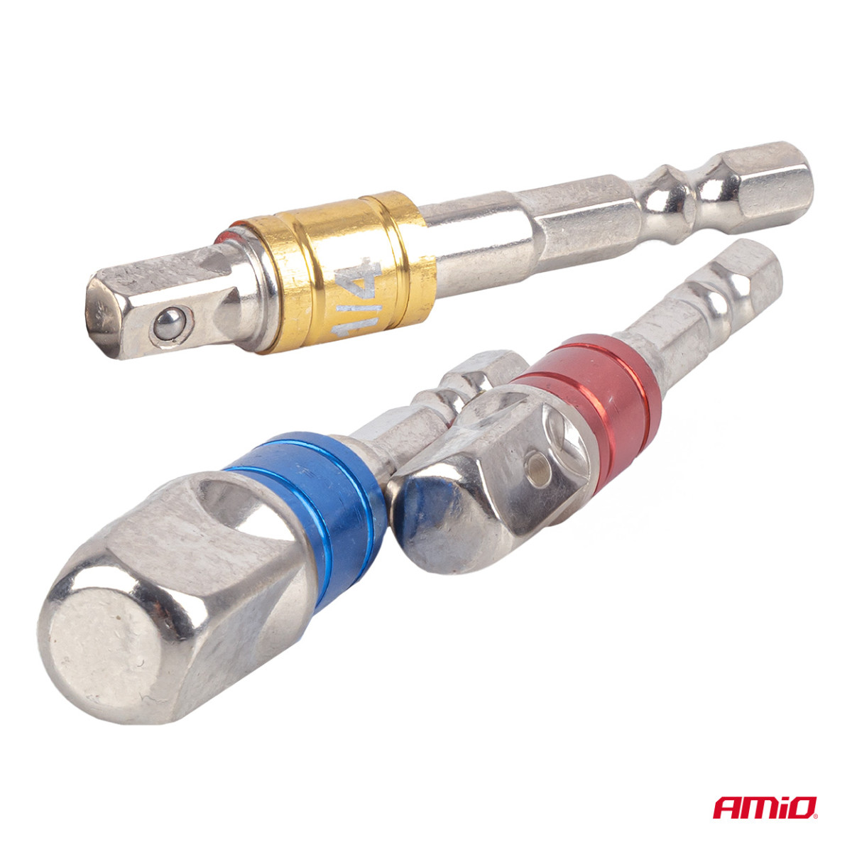 Steckschlüssel-Adapterset für Schraubendreher, 1/4" / 3/8" / 1/2", 3-teilig, AMIO-04936