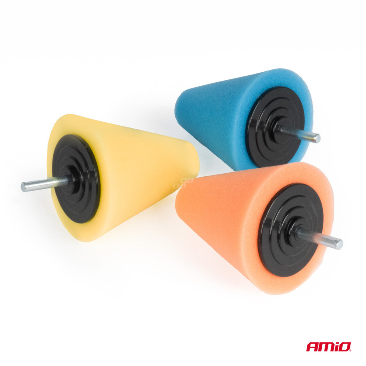 Konische Polierschwämme für Felgen, 3 Stück.