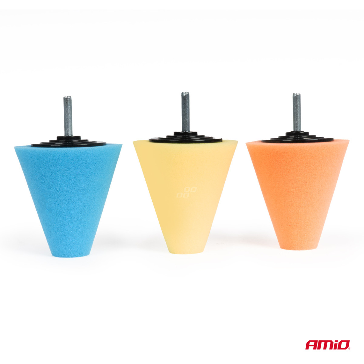 Konische Polierschwämme für Felgen, 3 Stück.