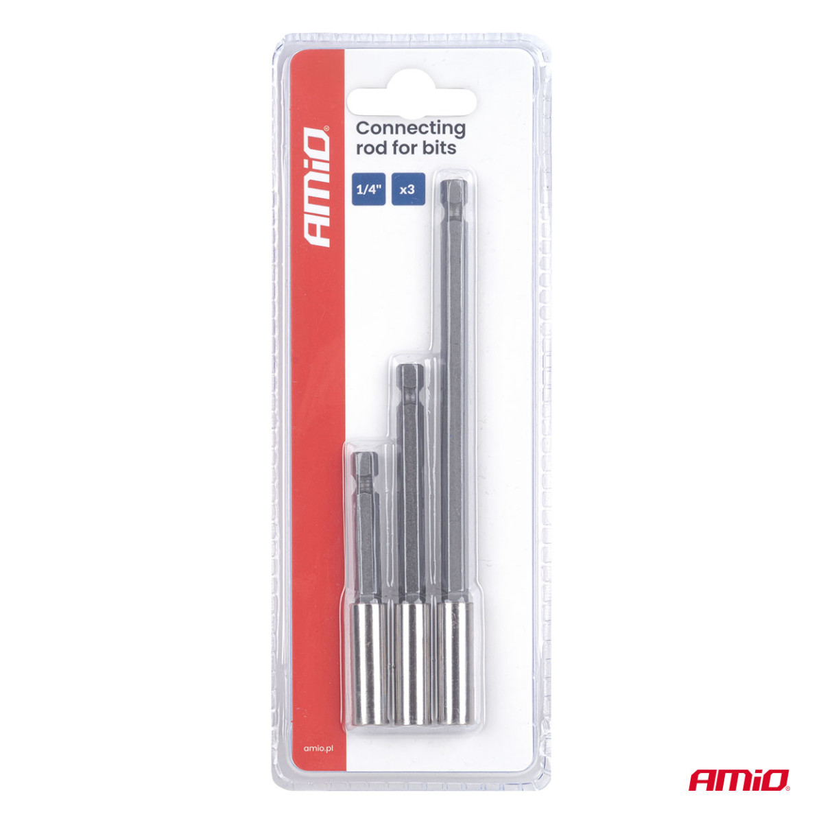 Bithalter-Set für Schraubendreher, 1/4", 3-teilig, AMIO-04934