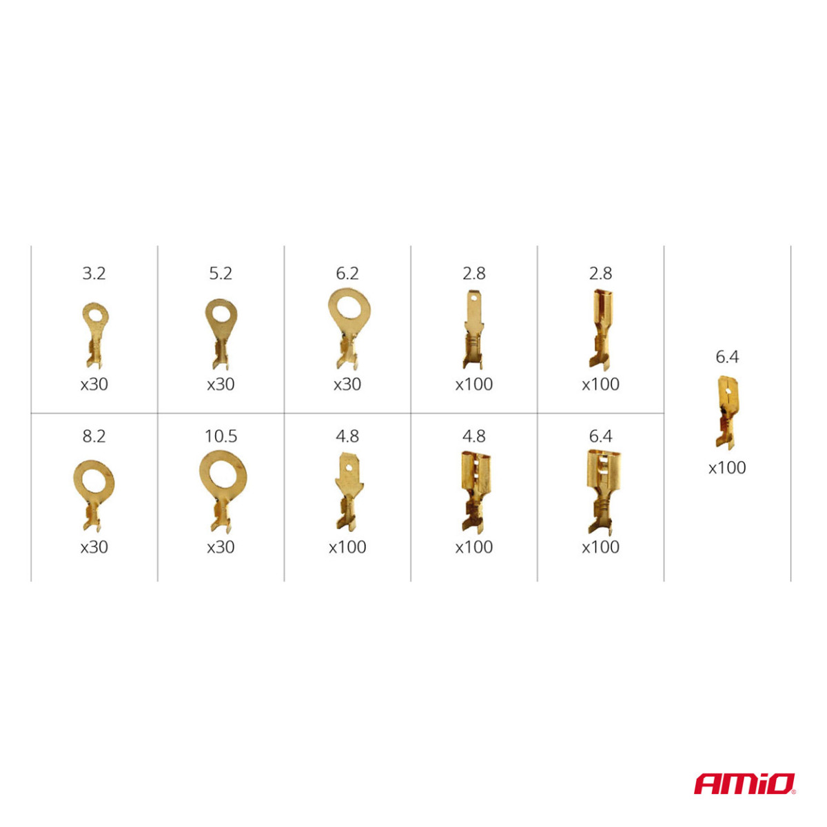 Kfz-Elektrik-Steckverbindersatz, 750 Stück, AMIO-03032