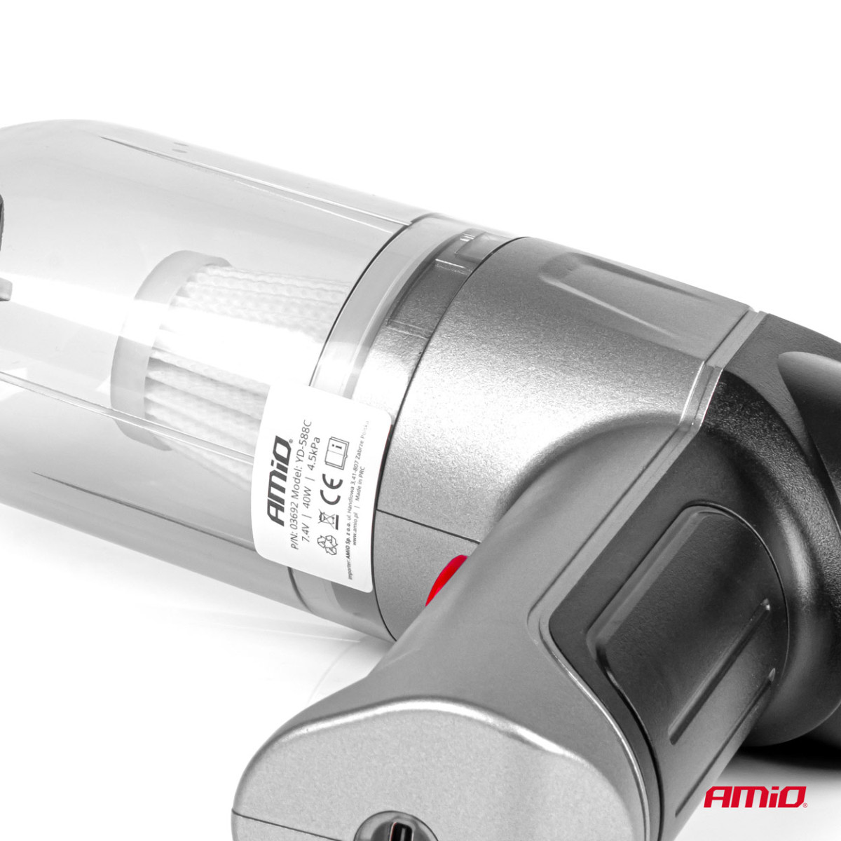 Akku-Autostaubsauger 40 W, 4000 mAh, mit HEPA-Filter, 4,5 kPa AMiO-03692