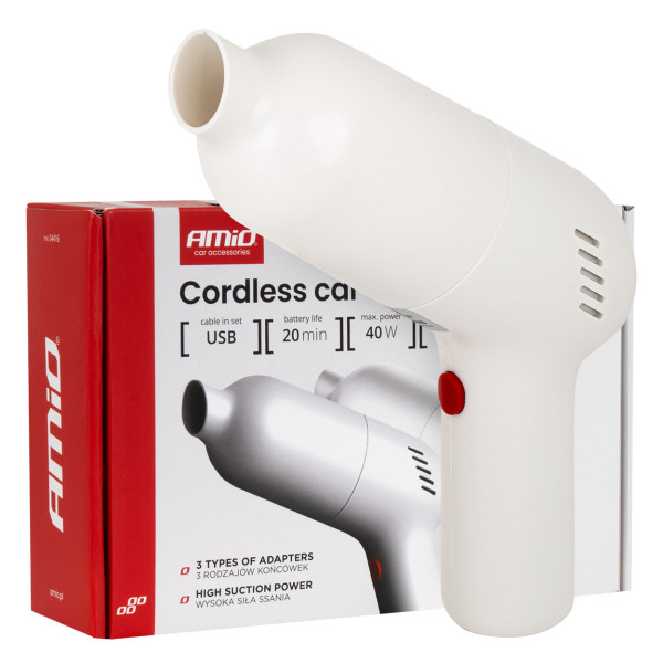 Akku-Autostaubsauger 40 W, 4,5 kPa, USB-C, mit HEPA-Filter, VC-07 AMIO-04415