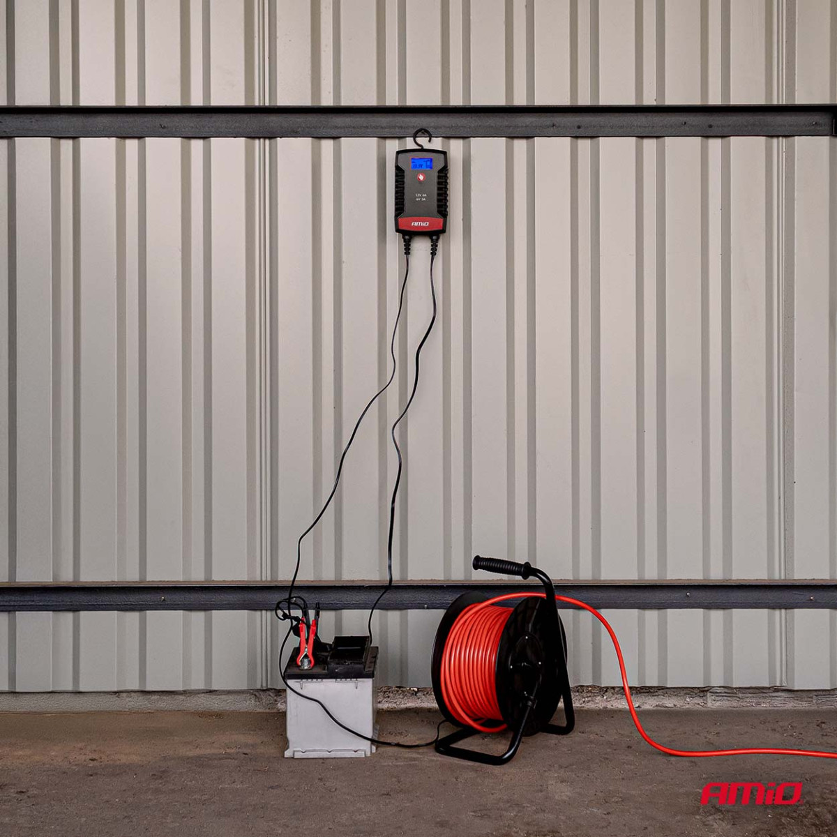 Digitales Batterieladegerät AGM/GEL/LiFePO4 6A 6/12V PRO HOOK AMIO-04532