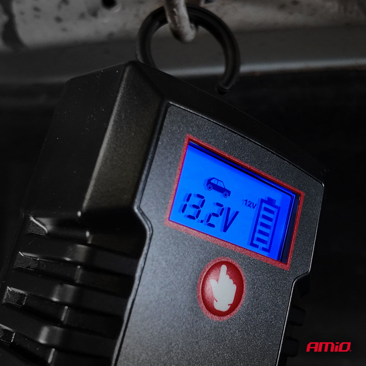 Digitales Batterieladegerät AGM/GEL/LiFePO4 6A 6/12V PRO HOOK AMIO-04532