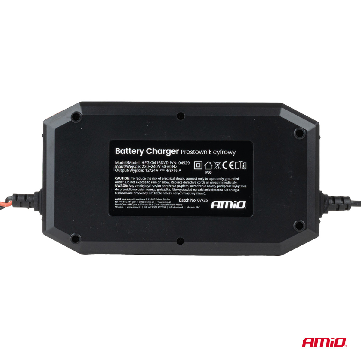 Batterieladegerät mit Starthilfefunktion AGM/GEL/STD/LiFePo4 MAX 16A 12/24V PRO AMIO-04529