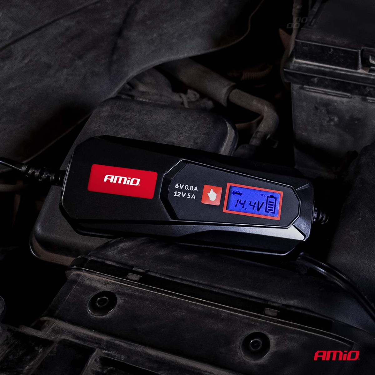 Digitales Batterieladegerät für Blei-Säure/Standard/Gel/AGM/LiFePO4 5A 6/12V AMIO-04522