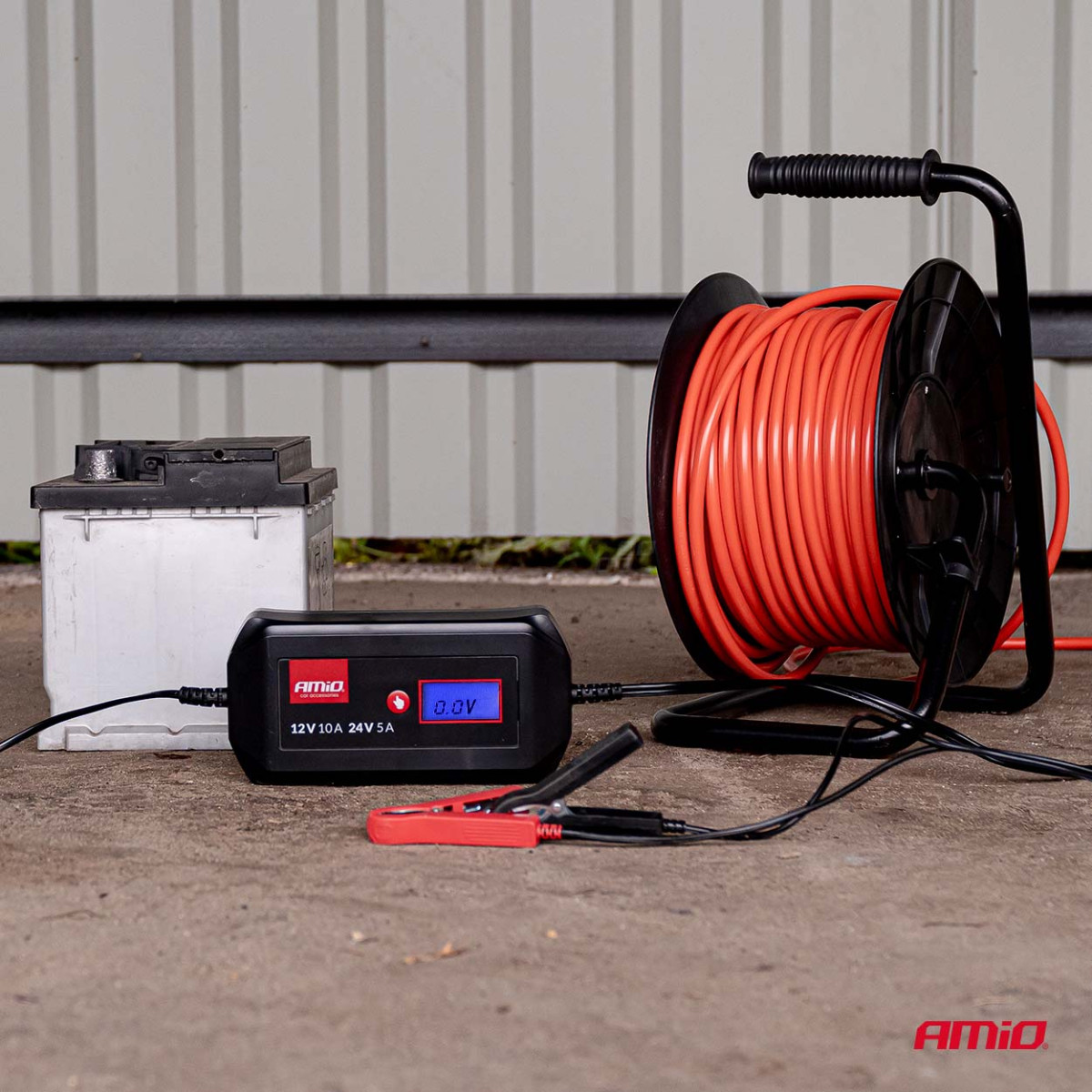 Digitales Batterieladegerät STD/GEL/AGM/WET 10A 12/24V AMIO-04525