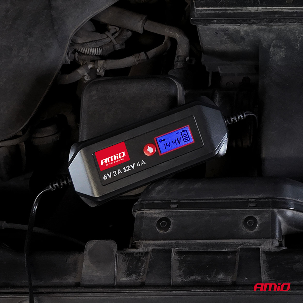 Digitales Batterieladegerät STD/GEL/AGM/WET 4A 6/12V AMIO-04523
