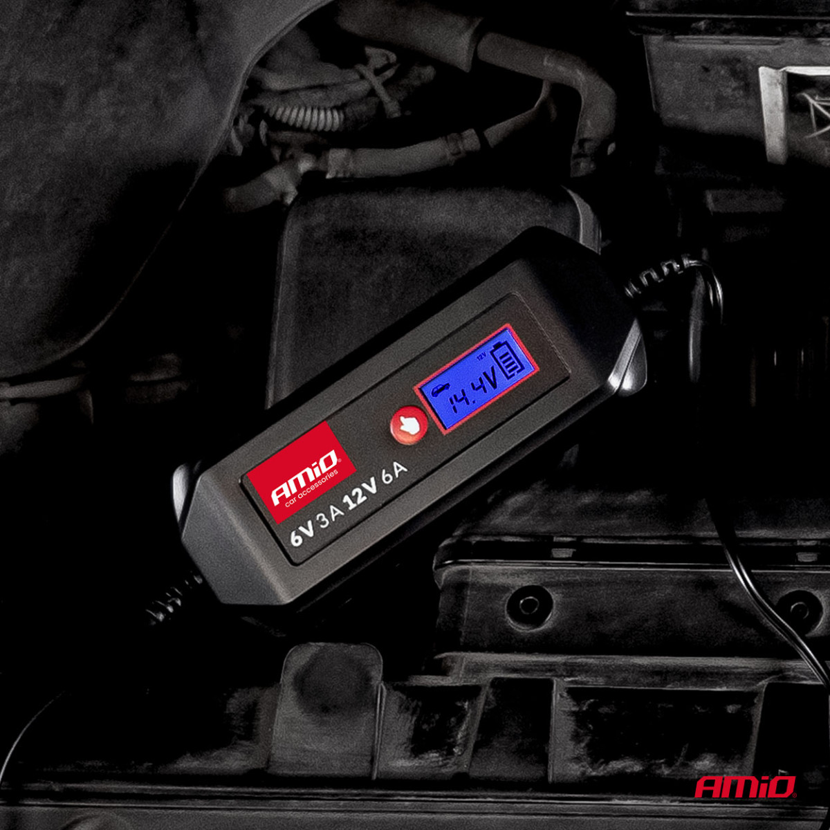 Digitales Batterieladegerät STD/GEL/AGM/WET 6A 6/12V AMIO-04524