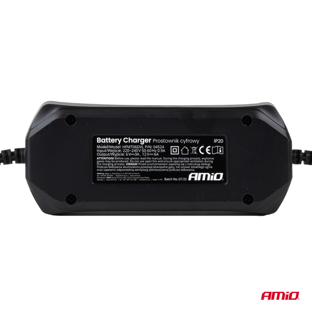 Digitales Batterieladegerät STD/GEL/AGM/WET 6A 6/12V AMIO-04524