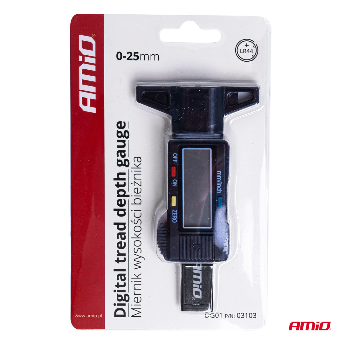 Digitales Reifenprofiltiefenmessgerät AMIO-03103