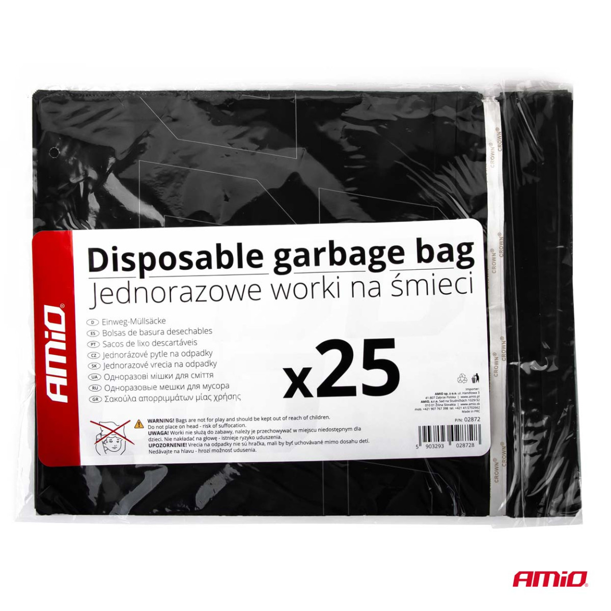 Müllsäcke für Autos, 25 Stück.