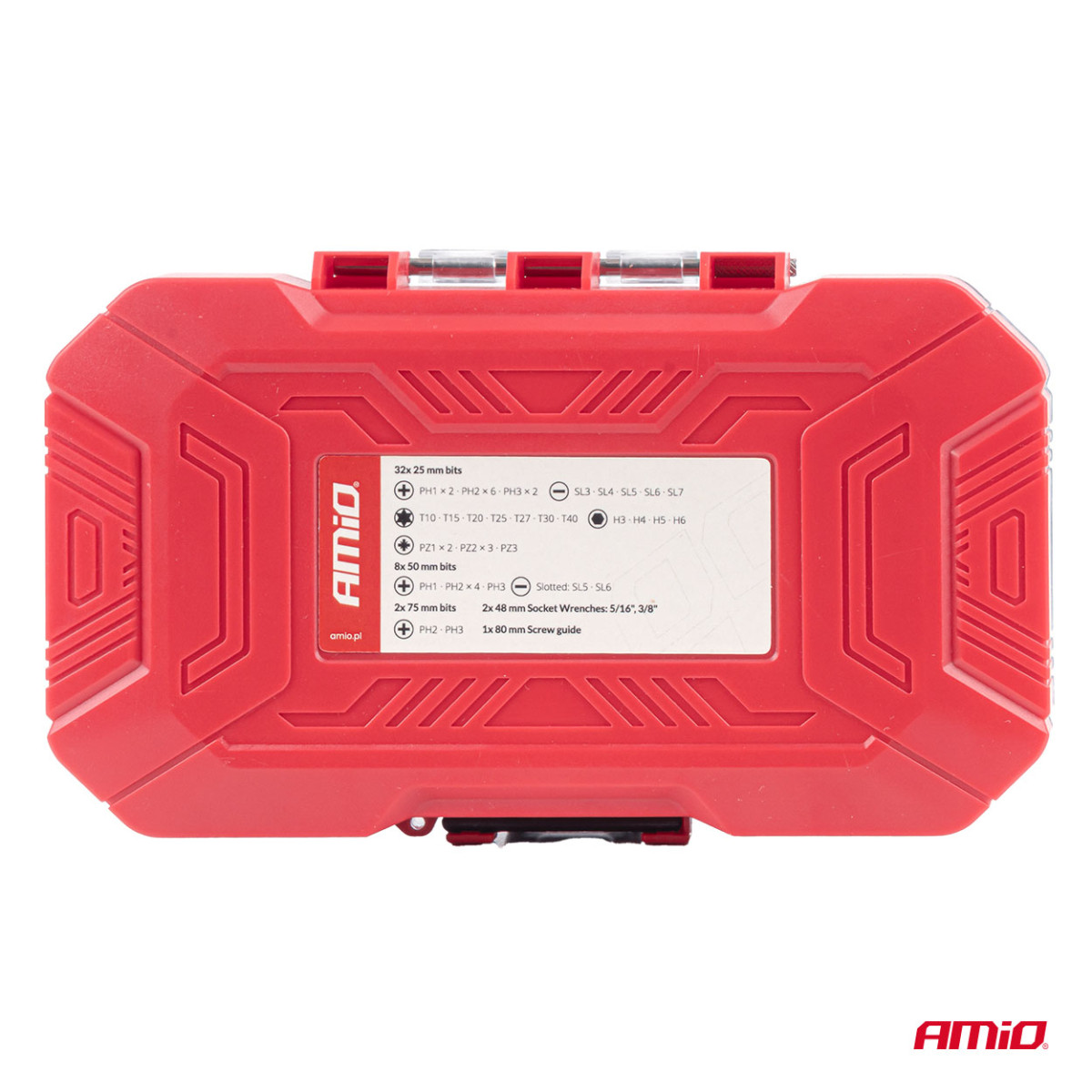 Schraubendreher-Bit- und Steckschlüsselsatz, S2, PH, 45-teilig, AMIO-04932