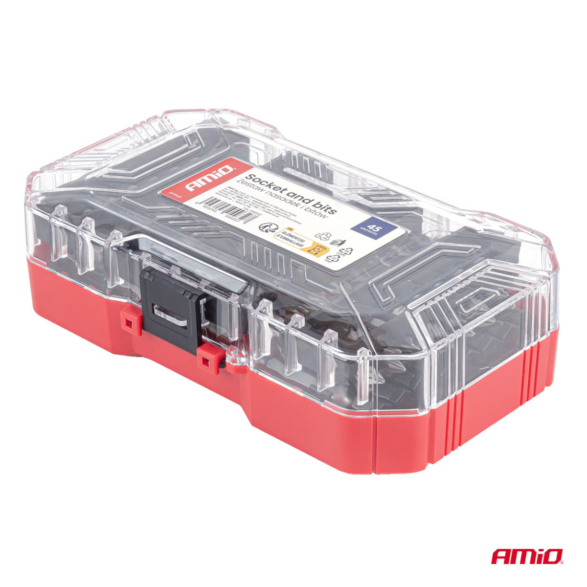 Schraubendreher-Bit- und Steckschlüsselsatz, S2, PH, 45-teilig, AMIO-04932