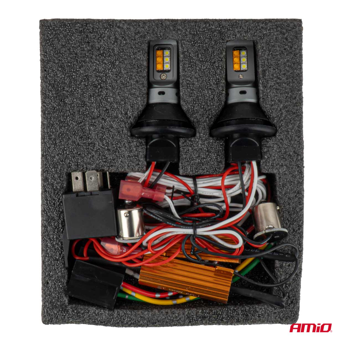 LED-Tagfahrlicht und Blinker 2in1, 1156, CANBUS, 12/24 V, AMIO-05005