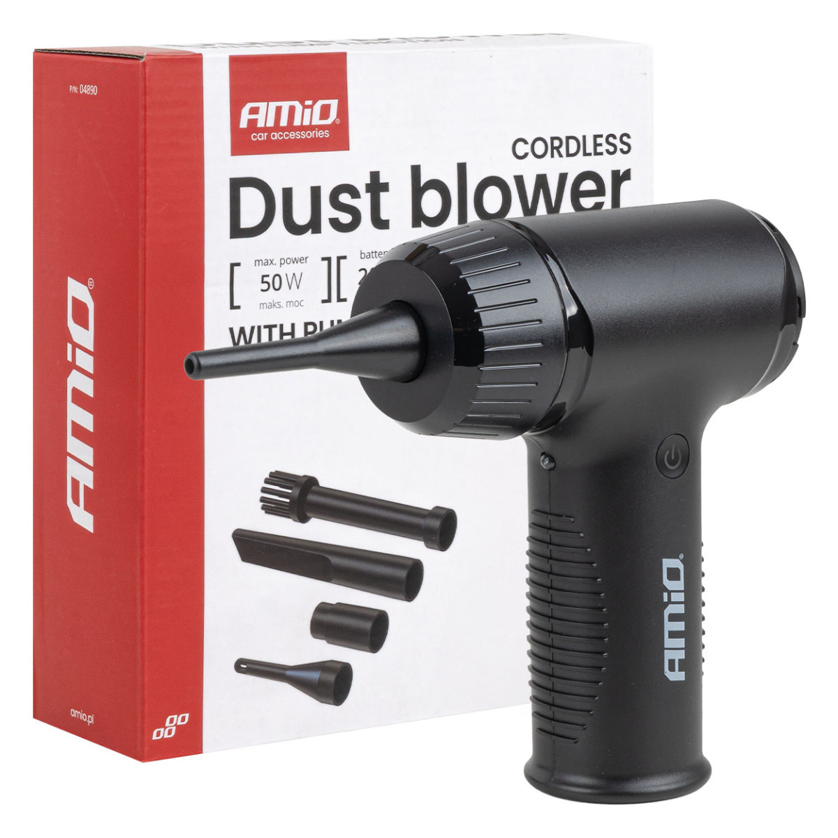 Akku-Gebläse mit Vakuumpumpenfunktion, 50 W AMIO-04890