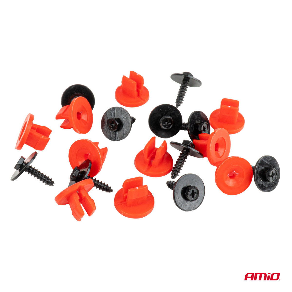 Clips- und Schraubenset für Motorabdeckung, 10 Sätze, AMIO-05040